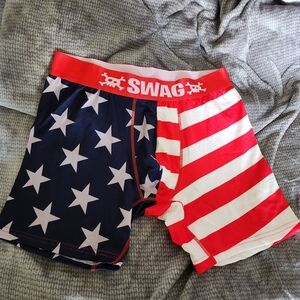 SWAG Men's Patriotic Boxer Briefs - Red, White, and Blue